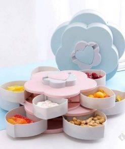 boîte de rangement en plastique fleur