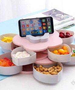 boîte de rangement en plastique fleur