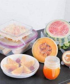 Couvercle en Silicone alimentaire à 6 pièces réutilisables