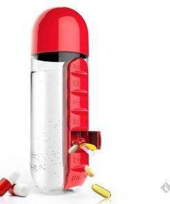 Bouteille d&rsquo;eau avec boîte à pilules