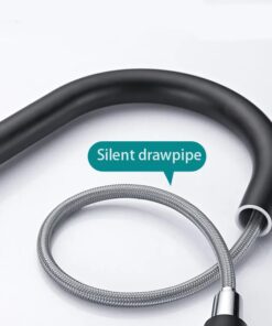 Mélangeur d&rsquo;évier de cuisine en acier inoxydable, tête de pulvérisation à trou unique, nettoyage express, 360°